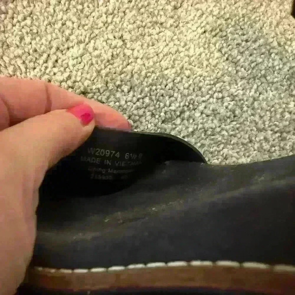 COLE HAAN WOMEN'S ORIGINALGRAND FLATFORM SANDAL, BLACK LEATHER/NYLON WEDGE, 6.5 - Picture 5 of 6